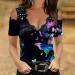 Women's Black Lace V Neck Tank Top - Floral Printed Sleeveless Blouse - XX-Large - Buy Online on GoSupps.com