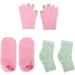 Qukaim Moisturizing Gloves Socks Set Moisturizing Hand Gloves & Foot Care Socks Set Reusable Gel Touch Screen Spa Gloves with Elbow Cover - Buy Online on GoSupps.com