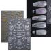 JMEOWIO Moon Star Nail Art Stickers - 12 Sheets, Self-Adhesive Pegatinas U as, Gold Silver Supplies for Nail Design, Aurora Decoration - Buy Online on GoSupps.com