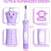 Kids Sonic Electric Toothbrush - Rechargeable Cute Bear Design for Boys and Girls 3-12, 30s Reminder, 2 Min Timer, 5 Modes - Includes 6 Brush Heads and Wall-Mounted Holder (Purple) - Buy Online on GoSupps.com