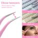 Sularpek 2 Pcs Stainless Steel Tweezers Set for Eyebrow and Eyelash, Straight and Curve Tip, Pink - Perfect for Ingrown Hair and Facial Hair Removal - Buy Online on GoSupps.com