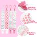 Pink Dummy Clips Set with Silicone Ring Adapter | Baby Pacifier Holder with Plastic Clasp | Soother Clip Straps for Dummies, Soothers, Teething Toys - Buy Online on GoSupps.com