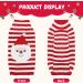 DoggYZSTYLE Holiday Dog Christmas Sweater - Cute Snowman Reindeer Xmas Pet Costume for Small, Medium, Large Dogs - Red & White Stripe Santa Claus Design - Buy Online on GoSupps.com