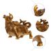 Zerodeko Brass Decor Tea Pet Cow Good Luck Miniature Ornament Office Desk Decor Ox Tea Figurines for Prosperity Statue Chinese Lucky Coins Ox Decor Cow Statue Animal Resin Lunar Calendar - Buy Online on GoSupps.com