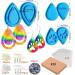 5 PCs Resin Earring Shapes Mold | DIY Pendant Kit for Earrings & Necklaces - 3 Pair Tear Designs - Buy Online on GoSupps.com
