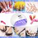 NAILGIRLS 150W UV LED Nail Lamp for Home Salon - Gel Polish Dryer with Timer Presets and Auto Sensor - White - Buy Online on GoSupps.com
