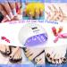 150W UV LED Nail Lamp for Gel Polish - Professional Nail Dryer with Smart Sensor and 4 Timer Settings in White - Buy Online on GoSupps.com