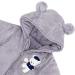 JiAmy Newborn Baby Hooded Romper Fleece Snowsuit Jumpsuit | Fall Winter Outfits | Grey 0-3 Months - Buy Online on GoSupps.com