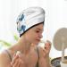 Blue Flying Butterflies Microfiber Hair Towel - Soft Super Absorbent Wrap for Women | Coral Velvet Quick Dry Cap for Long Curly and Thick Hair - Buy Online on GoSupps.com