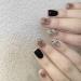 Temperament manicure black star-studded manicure wearing short student nail flash patch sweet and cool detachable whitening finished product.(S) - Buy Online on GoSupps.com