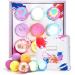 Auyeetek Bath Bombs 9 Pcs Organic Fizzies Spa Kit for Women and Girls - Perfect Gifts for Birthday, Valentines, Christmas, Anniversary and More - Buy Online on GoSupps.com