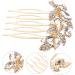 Angoily Lenceria De Mujer Gold Leaf Bridal Hair Comb Women's Headdress Handmade Wedding Party Headdress Accessories Fashion Headdress (fs-golden Willow Leaves) Girl Bangs Comb Metal Small - Buy Online on GoSupps.com