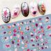 DIY For Manicure Summer Sliders Cherry Blossoms 3D Water Transfer Nail Art Sticker Pink(F129) - Buy Online on GoSupps.com