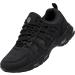 LARNMERN Men's Non Slip Work Shoes - Air Cushion Sneakers for Restaurant, Chef, Kitchen | Wide Width, Size 10, Black - Buy Online on GoSupps.com
