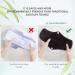 MQUPIN Reusable Women Bandage | 5 Pieces 25cm Bamboo Fiber Panty Liners | Super Absorbent & Washable with Storage Bag | Eco-Friendly Solution - Buy Online on GoSupps.com