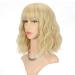FAELBATY Short Wavy Bob Blonde Wig with Bangs - Shoulder Length Synthetic Cosplay Costume Wig for Women (12 Mix Blonde Color 6186) - Buy Online on GoSupps.com