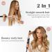 2 in 1 Hair Straightener & Curler - Dual Voltage Travel Flat Iron with 4 Adjustable Temps for All Hair Types - Buy Online on GoSupps.com
