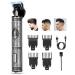 Hair Clippers for Men/Cordless Hair Clippers, Rumia 2000 mAh Fast Charging Low Noise Electric Precision Hair Trimmer for Men, Metal Housing Longbeard Trimmer for Men with 4 Accessory Combs, 1Brush A Silver