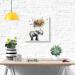 Yidepot Butterfly Elephant Wall Art Print - Colorful Heart Shaped Balloon for Kids' Nursery Decor - Canvas Framed 50x50CM - Buy Online on GoSupps.com