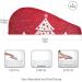 Hair Drying Cloth Set - Red Microfiber Hair Towels for Women | Quick Drying Hair Turban with Buttons - 2 Pieces | Perfect for Christmas Gifts - Buy Online on GoSupps.com