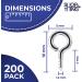 200 Pcs Silver 10x5mm Screw Eye Hooks for Woodworking, Jewelry Making, Arts & Crafts - Anti-Rust Heavy Duty Metal Eyelet Screws - Buy Online on GoSupps.com