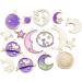 24-Piece Assorted Gold Plated Celestial Cat Charms for DIY Jewelry Making - Purple Enamel Earrings Necklace Bracelet Crafting (M582) - Buy Online on GoSupps.com