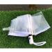 GYY One-Button Open/Close Folding Transparent Umbrella | Rain/Windproof Tri-fold Automatic Umbrella - Lightweight & Portable (White) - Buy Online on GoSupps.com
