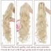 Ponytail Extensions Long Wavy Ponytail Extension 24 Inch Claw Clip Pony Tail Hairpiece Claw Clip in Synthetic Long Wave Ponytail Hair Extainson for Women Girls for Women (Color : Dark black Size : 24inches Dark black - Buy Online on GoSupps.com