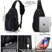 Lumesner Sling Bag Crossbody Backpack with USB Charging Port Hiking Daypack Shoulder Bag Chest Bag for Hiking Walking Travel Black - Buy Online on GoSupps.com