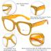 FEISEDY Retro Square Blue Light Blocking Reading Glasses | Thick Big Frame Anti Glare Digital Eyestrain Reader B2523 Mix Amber 2.0x - International Shipping Available - Buy Online on GoSupps.com