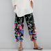 ZDFER Women's Cotton Linen Summer Capri Pants - Elastic Waist Wide Leg Lounge Trousers Hot Pink- XX-Large - Buy Online on GoSupps.com