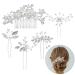 5 Pieces Wedding Hair Comb Bridal Hair Pins Set Silver Crystal Pearl Hair Side Comb U-shaped Flower Rhinestone Wedding Hair Accessories for Bride Bridesmaid Prom 5 Pcs Flower