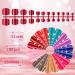 288 Short Square False Toe Nails - 12 Sets Glossy Press On Toe Nails in Bright-color Pattern - DIY Manicure - Buy Online on GoSupps.com