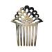 Marycrafts Lotus Flower Buffalo Horn 7 Prongs Hair Fork  Hair Side Comb  Hair Pin  Hair Accessory (MultiColor)