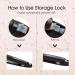 UOTEK Mini Pencil Hair Straightener - 0.3 Inch Ceramic Flat Iron for Short Hair | Digital Display Ionic Salon Styling for Men & Women - Buy Online on GoSupps.com