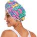 Abstract Colorful Robots Hair Towel 2 Pack | Super Absorbent Quick Dry Hair Turbans for Women & Girls - Buy Online on GoSupps.com