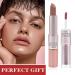 LZYLLS 2 in 1 Matte Lipstick & Liquid Lipstick Set - Waterproof, Long Wear, Non-Stick Cup, Nude Lip Makeup Gift for Women - Matte Velvet Lip Gloss (01) - Buy Online on GoSupps.com