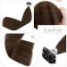 LAAVOO Real Hair Extensions - Brown Keratin Bonding U-Tip #4 - 50g 40cm - Premium Imported Quality for Seamless Volume - Buy Online on GoSupps.com
