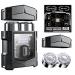 Mini Portable Electric Shaver Travel Shaver Men's Electric Shaver IPX6 Waterproof Wet and Dry with Smart Display Rechargeable Cordless Rotary Shaver for Travel Car Office Gift Father Friend Black