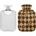 Buy Naanle Plaid Hot Water Bottle 1L - Transparent Bag Hand & Foot Warmer for Pain Relief & Cold Therapy - Perfect for Bed - Buy Online on GoSupps.com