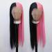 Tawarm Long Half-Black Halbrosa Synthetic Wig for Women - Lace Front Heat-Resistant Hand-Linked Cosplay Hair - Buy Online on GoSupps.com