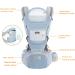 Ineffbb Baby Carrier | Breathable Sling with Hip Seat | Baby Wrap for Newborn to Toddler | Baby Blue - Buy Online on GoSupps.com