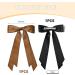 Lilbitty 2 Pieces Silky Satin Hair Bows Hair Clip Hair Band Black Coffee Color Ponytail Holder Metal Clips Hair Bow for Women - Buy Online on GoSupps.com