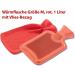 Pearl Rubber Heat Bottle - M Size 1L Hot Water Bottle with Fluffy Fleece Cover in Red | Ideal Bed Heating & Warm-Up Solution - Buy Online on GoSupps.com