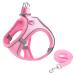 Giapinst dog harness Small dogs no pull dog harness adjustable pet safety dishes with breathable mesh and reflective stripes for medium-sized dogs (L pink) L (breast: 18.9-21.2 ") Rosa