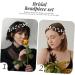 Healeved 3 Sets Bridal Ornament Hair Ties Bride Hair Clip Wedding Decorations Decorative Headdress Braided Headband Hair Decor Bride Headpieces for Decorate Bridesmaid Ribbon Girl Hair Ring - Buy Online on GoSupps.com