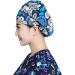 Printed Cotton Bouffant Turban Working Cap - Adjustable Scrub Hat for Hair Cover - Buy Online on GoSupps.com