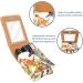 Dinosaur Cartoon Leather Lipstick Case | Mini Lip Gloss Organizer with Mirror - Stylish Makeup Storage - Buy Online on GoSupps.com
