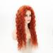 Fencca Auburn Long Curly Synthetic Wig for Women - Free Part Full Wavy Hair Replacement - Buy Online on GoSupps.com