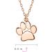 Elegant Initialee Alphabet A-Z Paw Pod Necklace | Dog Cat Pet Jewelry - Polished Rose & Yellow Gold - .925 Sterling Silver for Women & Teens - Buy Online on GoSupps.com